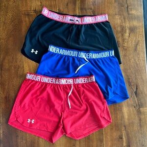 Under Armour Women's Athletic Shorts - Black, Blue, Red